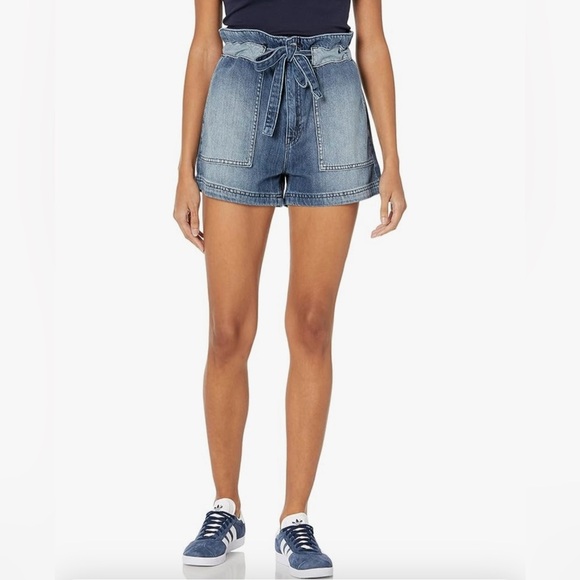 Hudson Belted Cinched Waist Jean Shorts - Picture 3 of 8